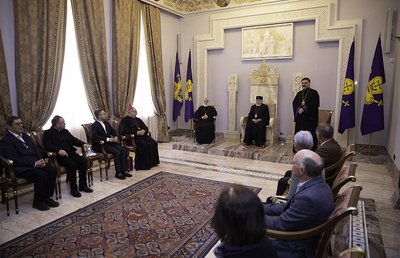 Der Höhepunkt der Solidaritätsreise nach Armenien war der Besuch beim Oberhaupt der armenisch-apostolischen, christlichen Kirche: Katholikos Karekin II.